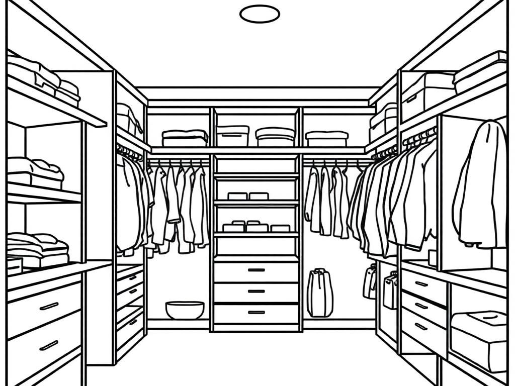Closet Coloring Page