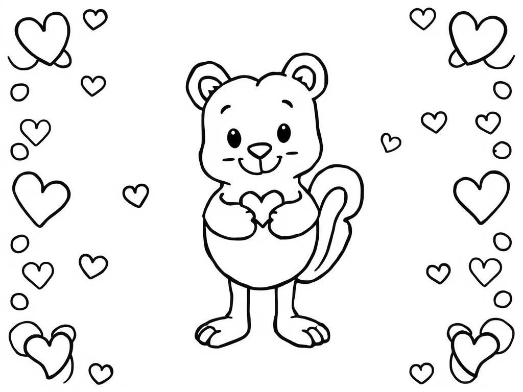 valentine Valentine - Valentines Day Coloring Page