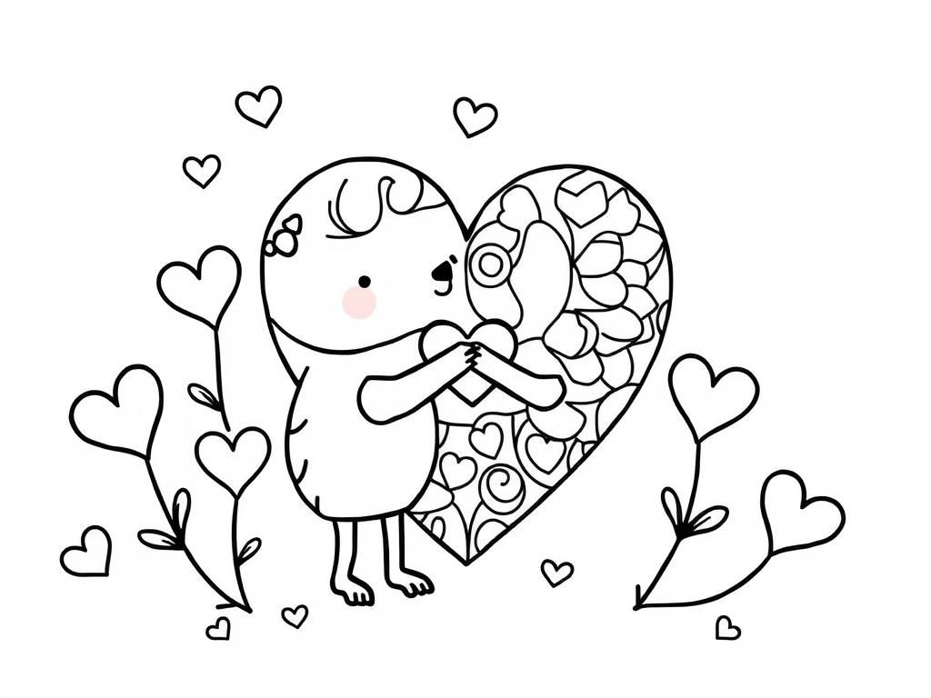 valentine's day - Valentines Day Coloring Page