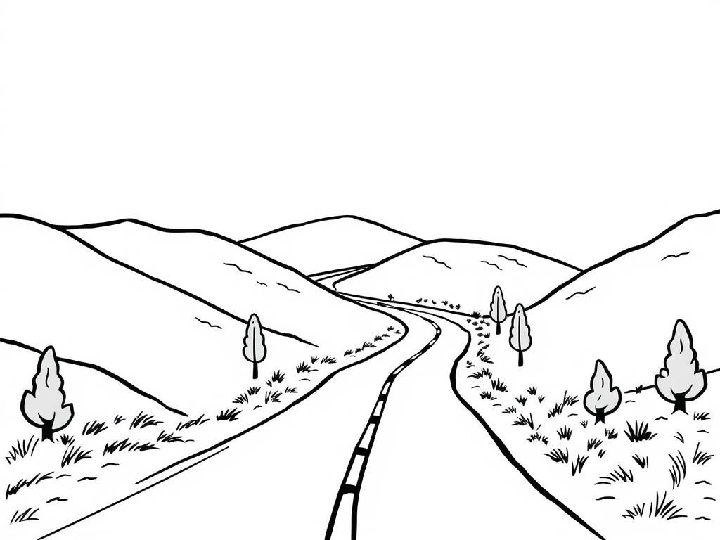 Landscape Coloring Page