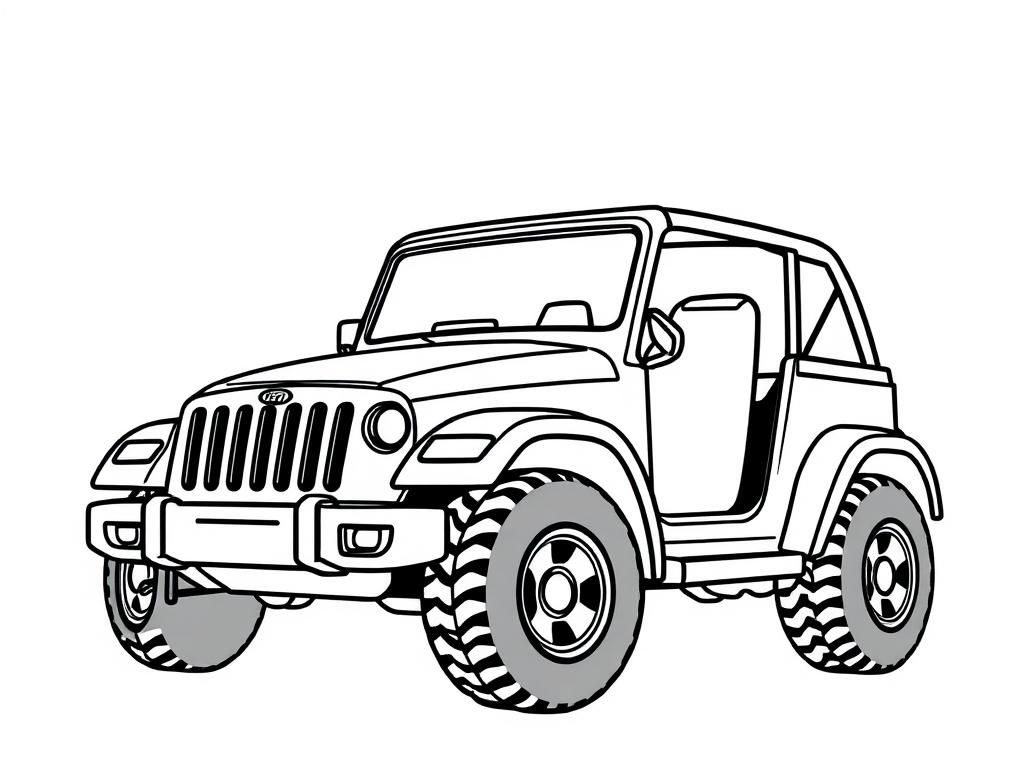 Jeep Coloring Page