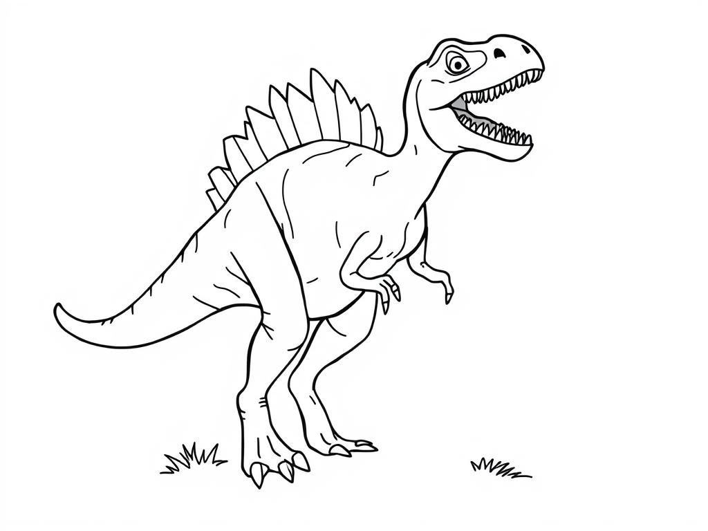 Spinosaurus Dinosaur Coloring Page