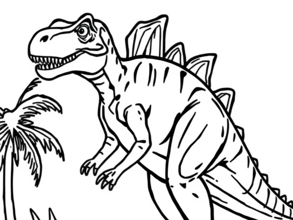 Spinosaurus Dinosaur Coloring Page