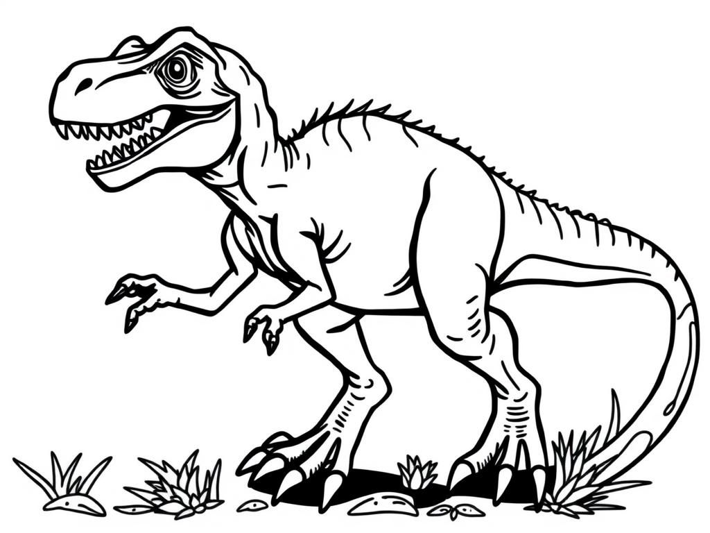 T-Rex Dinosaur Coloring Page