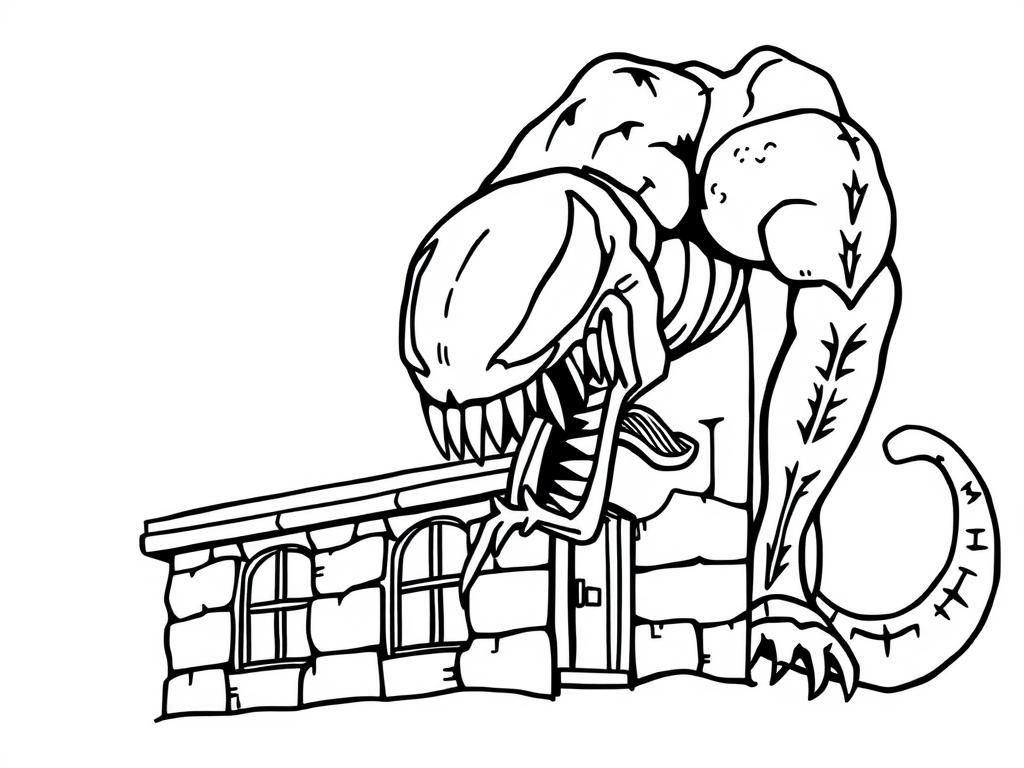 Alien Monster Coloring Page