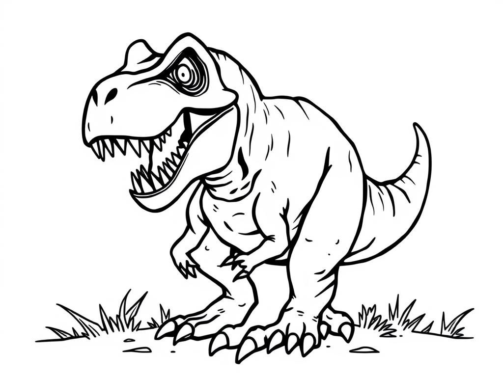 T-Rex Dinosaur Coloring Page