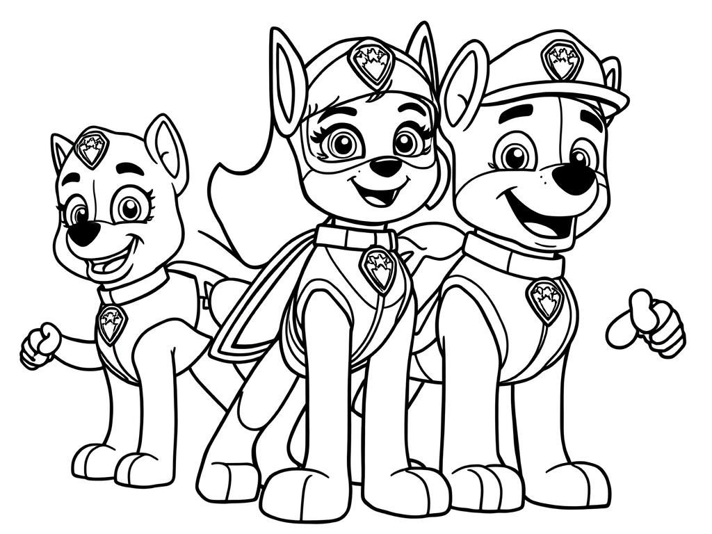 PAW Patrol Pups Coloring Page