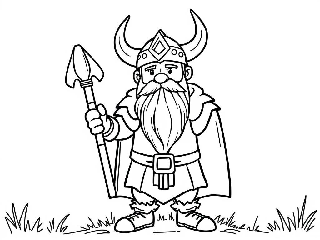 Viking Warrior Coloring Page