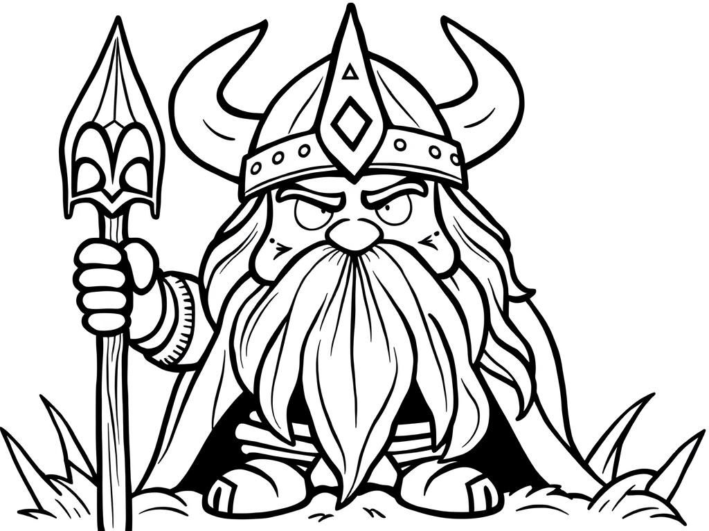 Viking Warrior Coloring Page