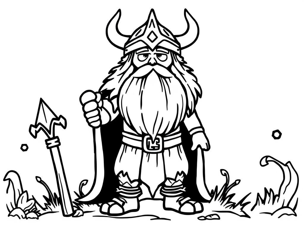 Viking Warrior Coloring Page