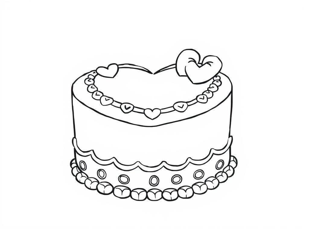 Cake Coloring Page