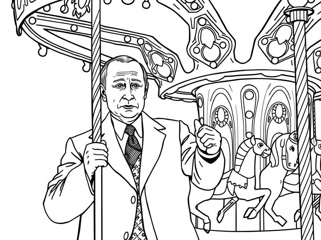 Preview of vladamir putin settles down for a quiet life as a carousel operator