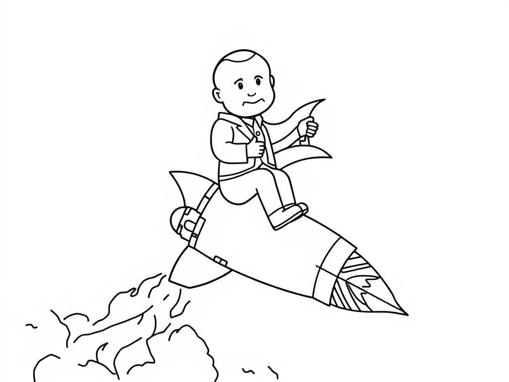 Preview of Vladimir Putin riding on a rocket