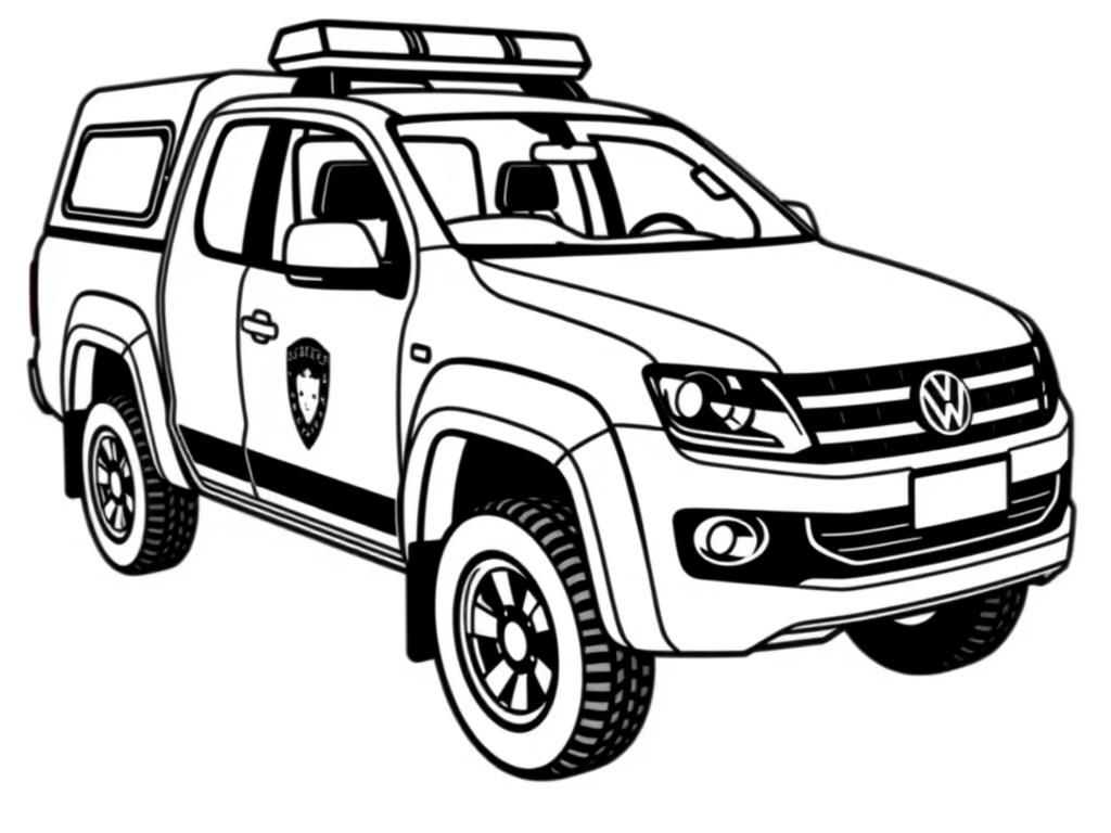 Volkswagen Amarok Pickup Truck Coloring Page