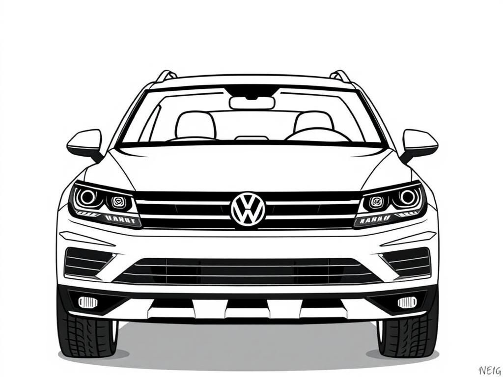 Volkswagen SUV Coloring Page