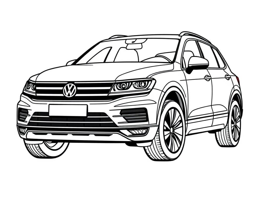 Volkswagen SUV kleurplaat