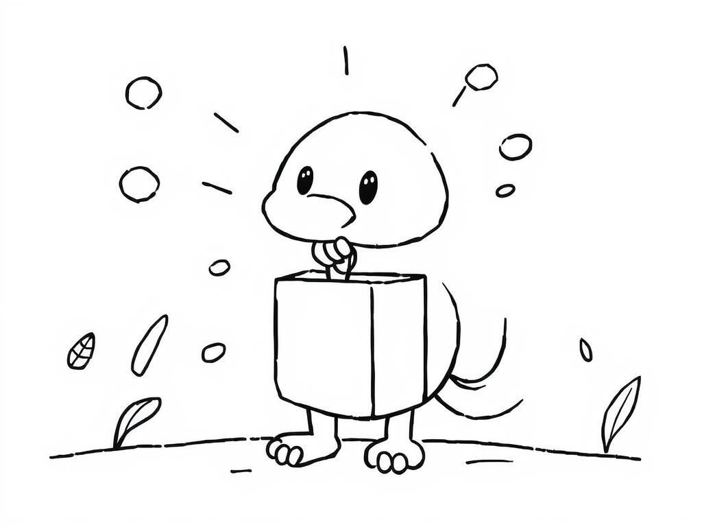 Coloring Page of Cubone - A Delightful Pokémon Adventure