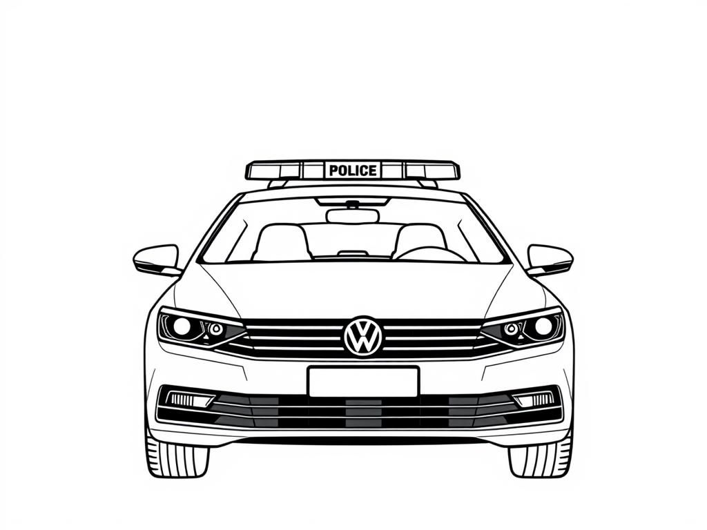 Politieauto kleurplaat