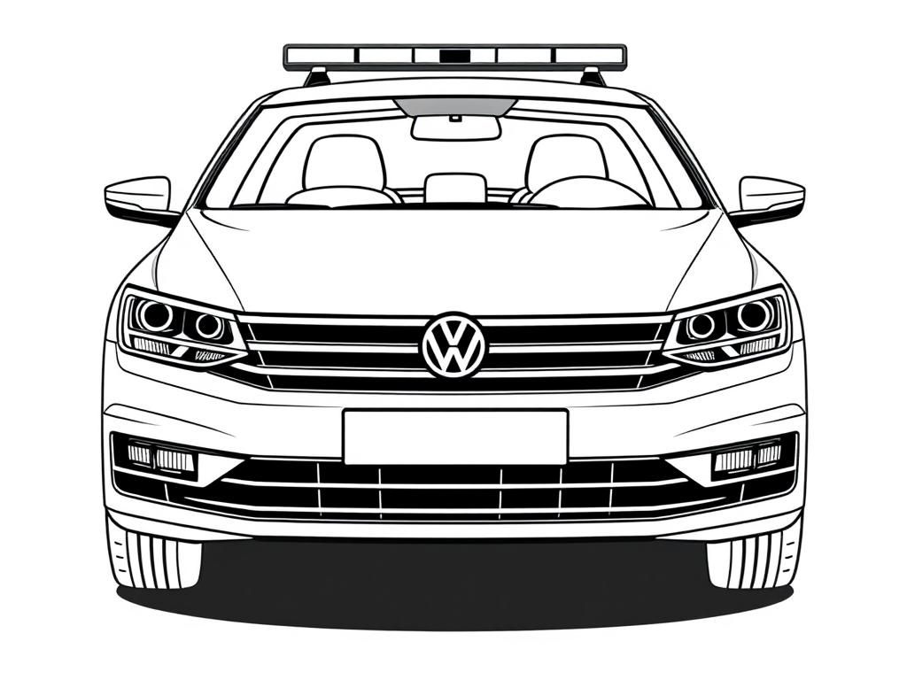 Volkswagen Auto Kleurplaat