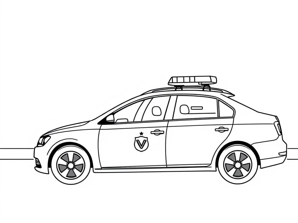 Politieauto kleurplaat