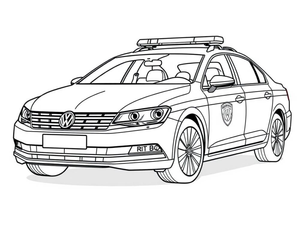 Politieauto kleurplaat