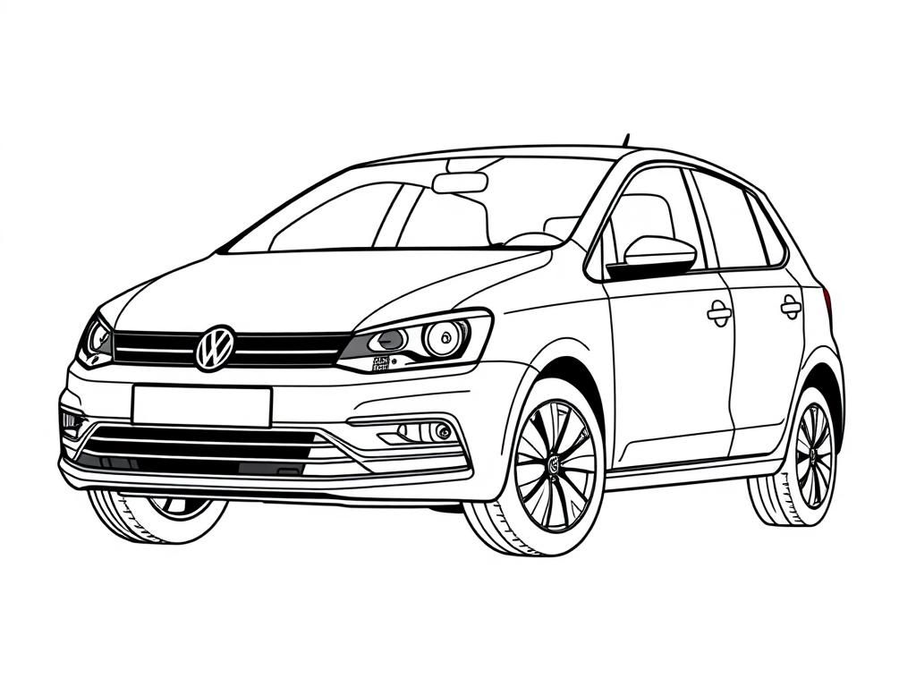 Volkswagen Auto Kleurplaat