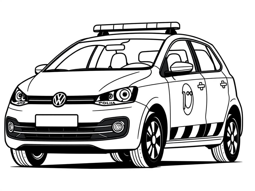 Politieauto kleurplaat