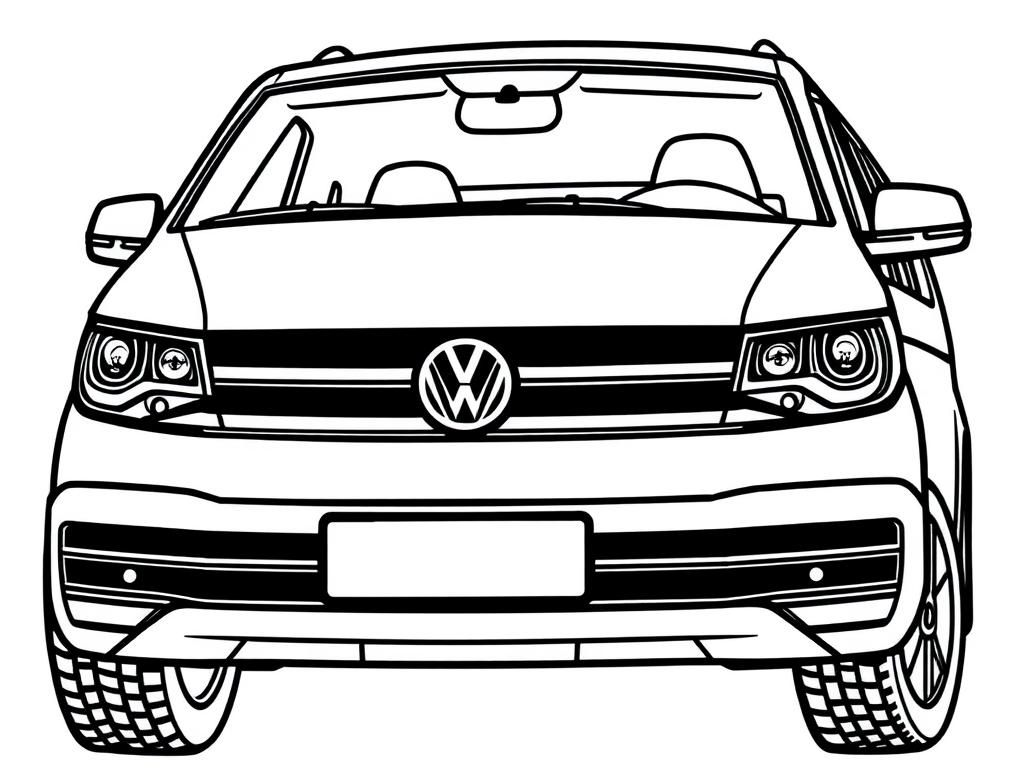 Volkswagen Auto Kleurplaat