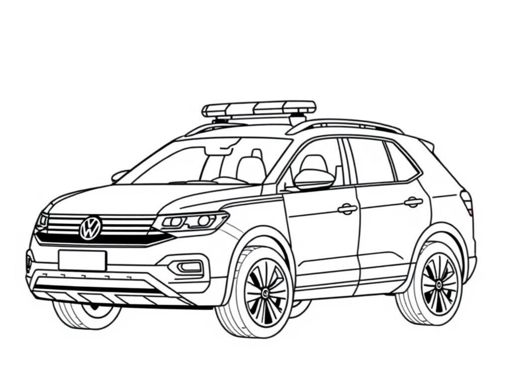 Volkswagen SUV kleurplaat