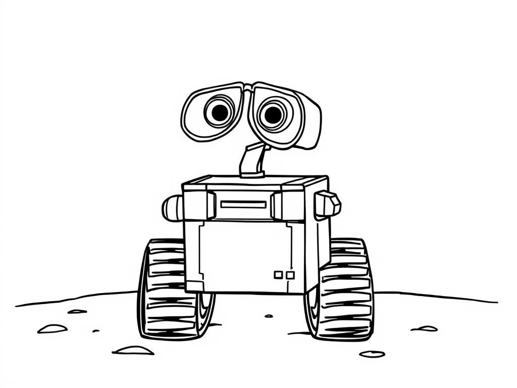 WALL-E Robot Coloring Page