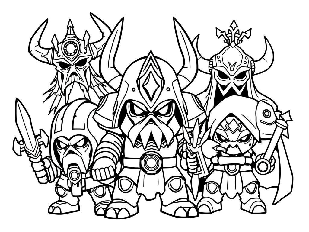 Warriors Coloring Page