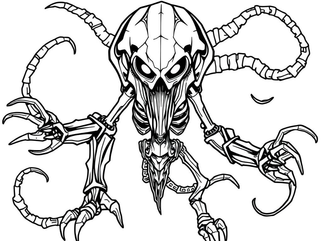 Alien Monster Coloring Page