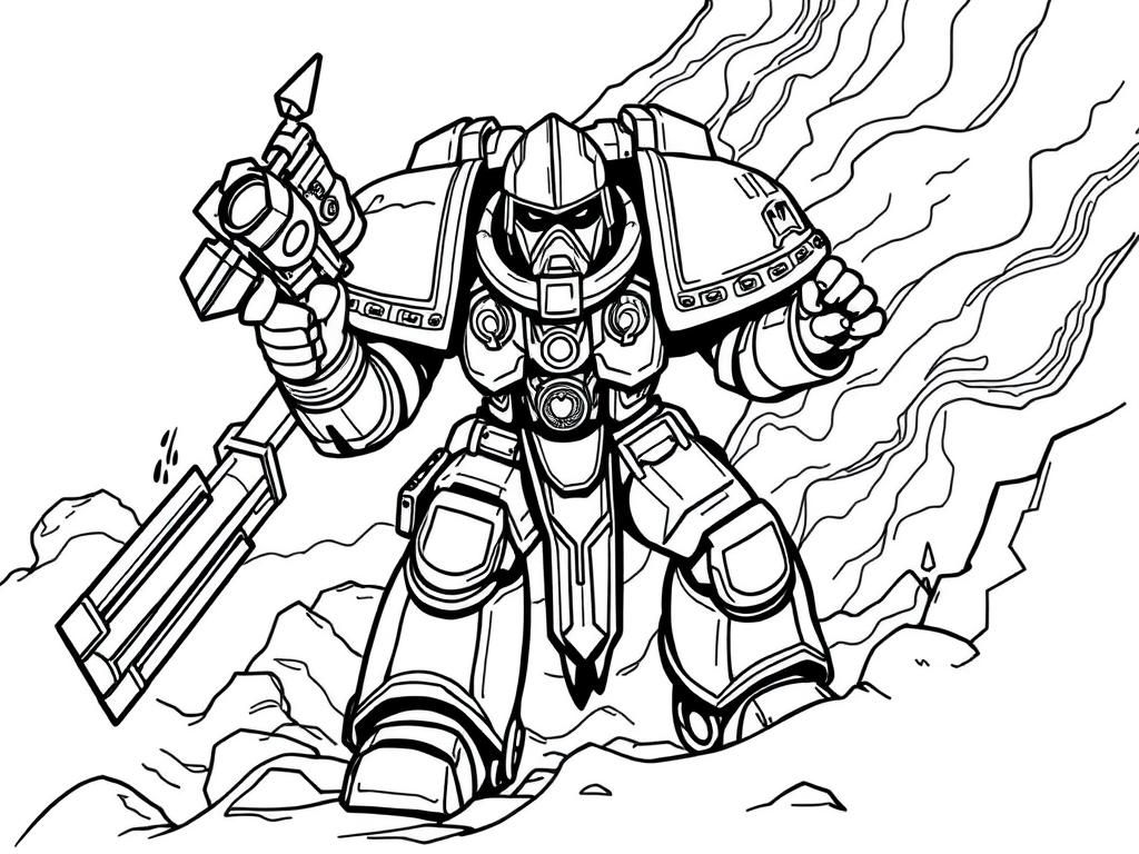 warhammer 40k - Free Printable Coloring Page