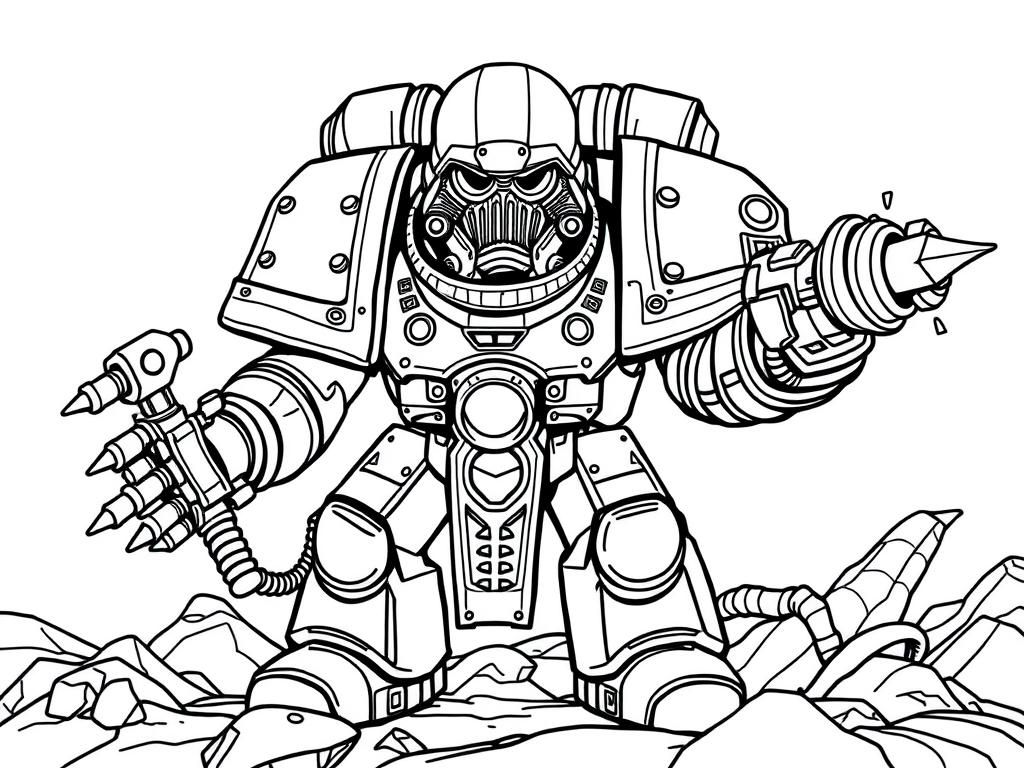 Warhammer 40k - Free Printable Coloring Page