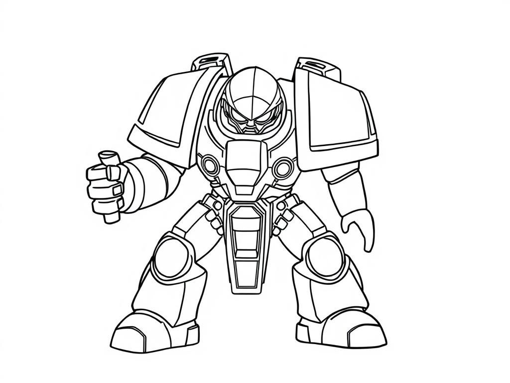 Robo Warrior Coloring Page