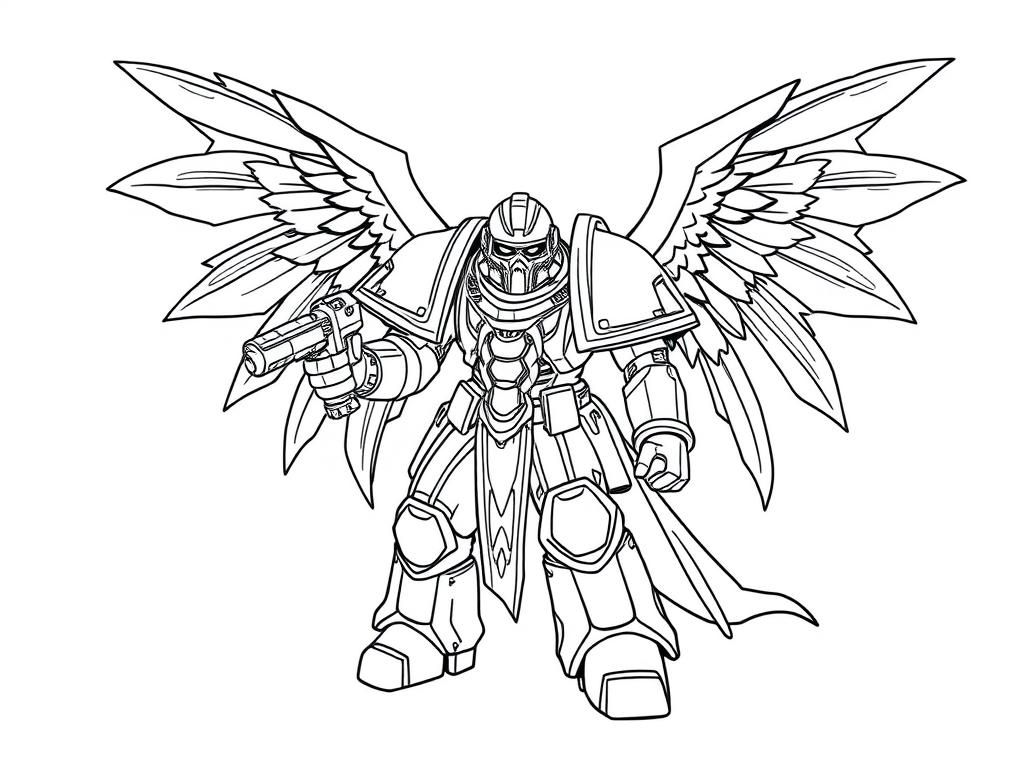 Warhammer 40k Space Marine Coloring Page