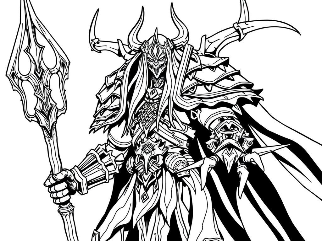 Warhammer 40K: Eldrad Ulthran - Free Printable Coloring Page