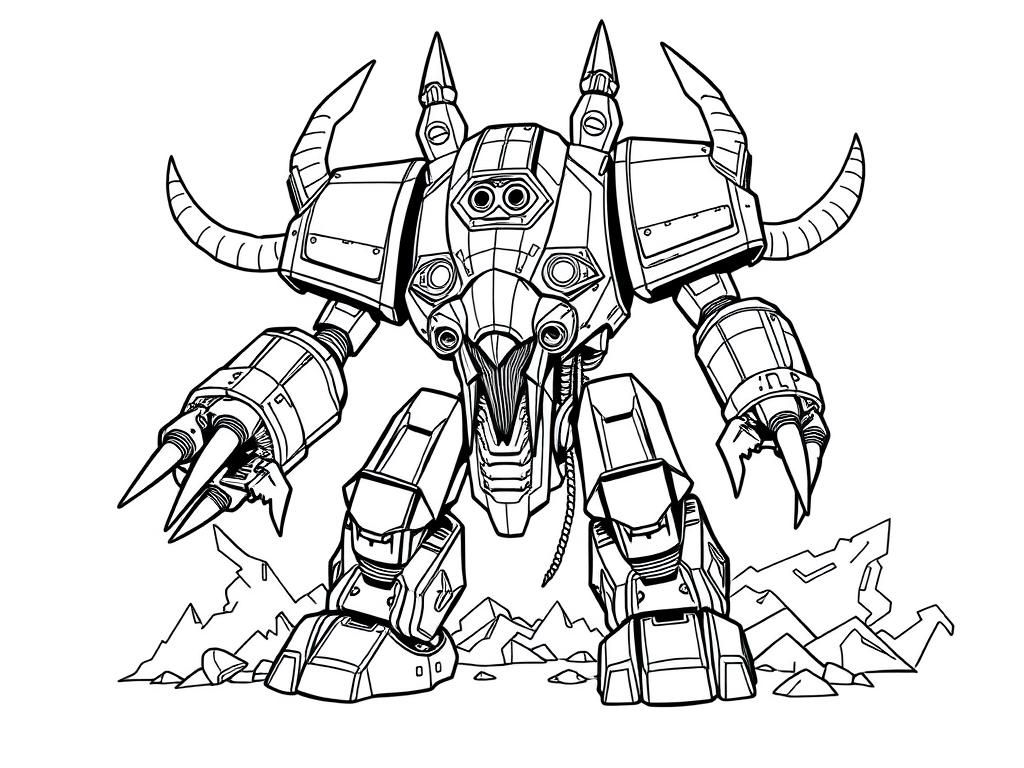 Warhammer 40K: Helbrute - Free Printable Coloring Page