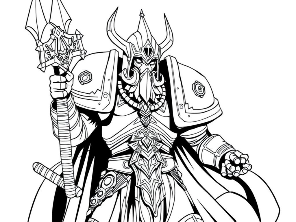 Warhammer 40K Lord Kaphrae - Free Printable Coloring Page