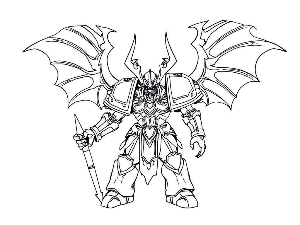 Warhammer 40K: Mortarion - Free Printable Coloring Page