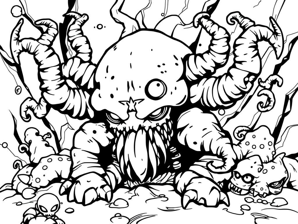 Warhammer 40k nurgle - Free Printable Coloring Page