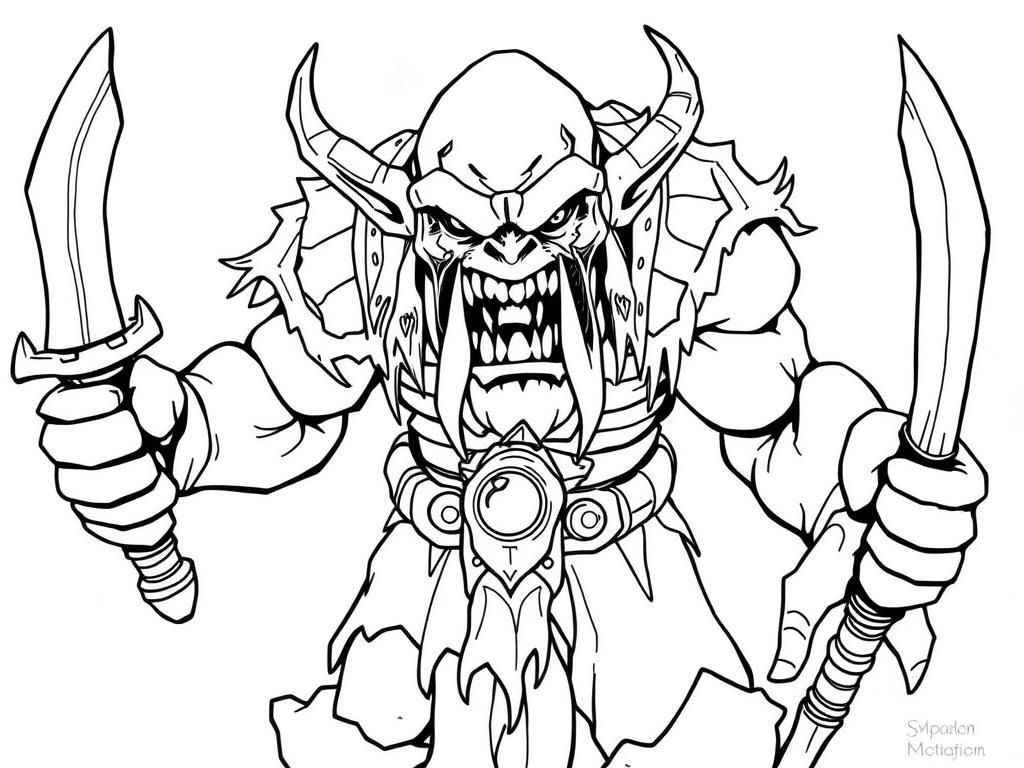 Fantasy Monster Coloring Page