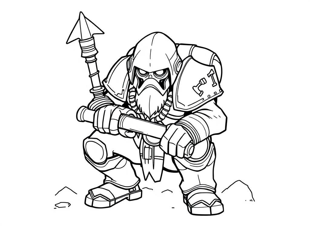 Space Marine Coloring Page