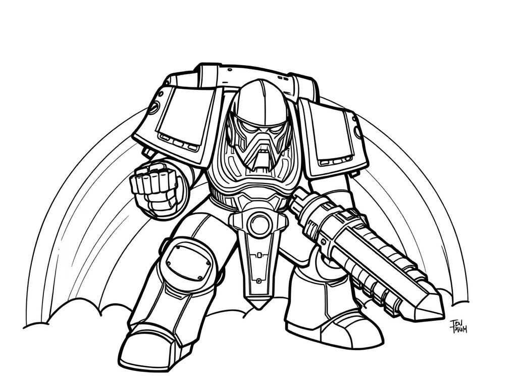 Space Marine Coloring Page