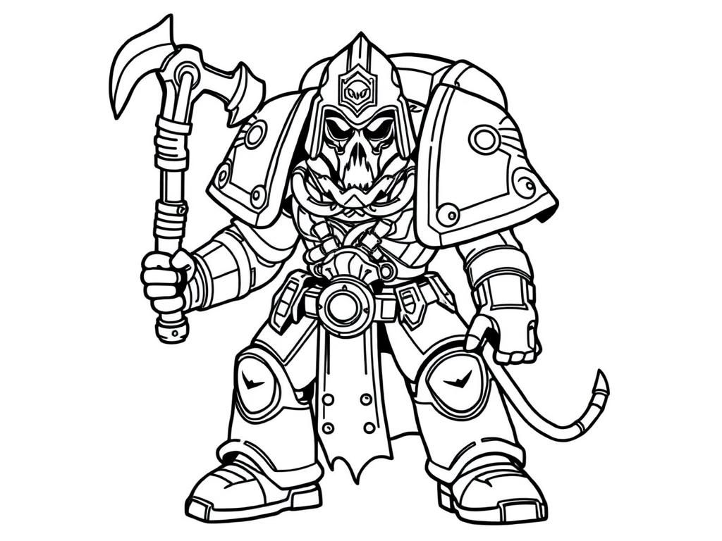 Fantasy Warrior Coloring Page