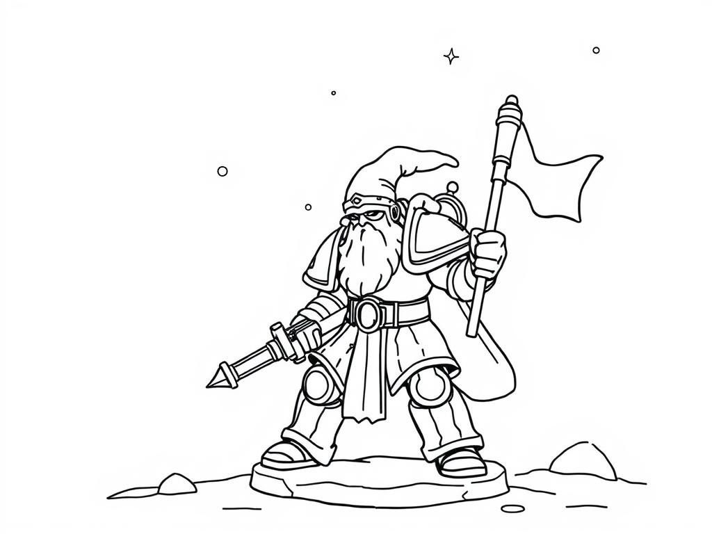 Warhammer in Christmas style - Free Printable Coloring Page