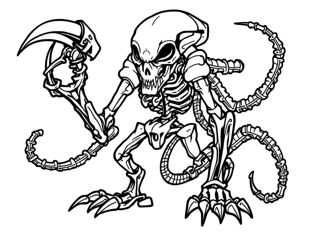 Spooky Monsters Coloring Page