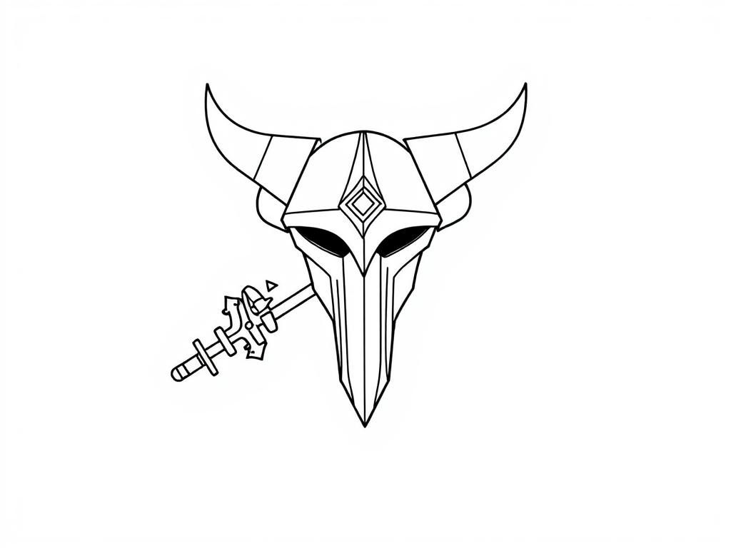 Fantasy Helmet Coloring Page
