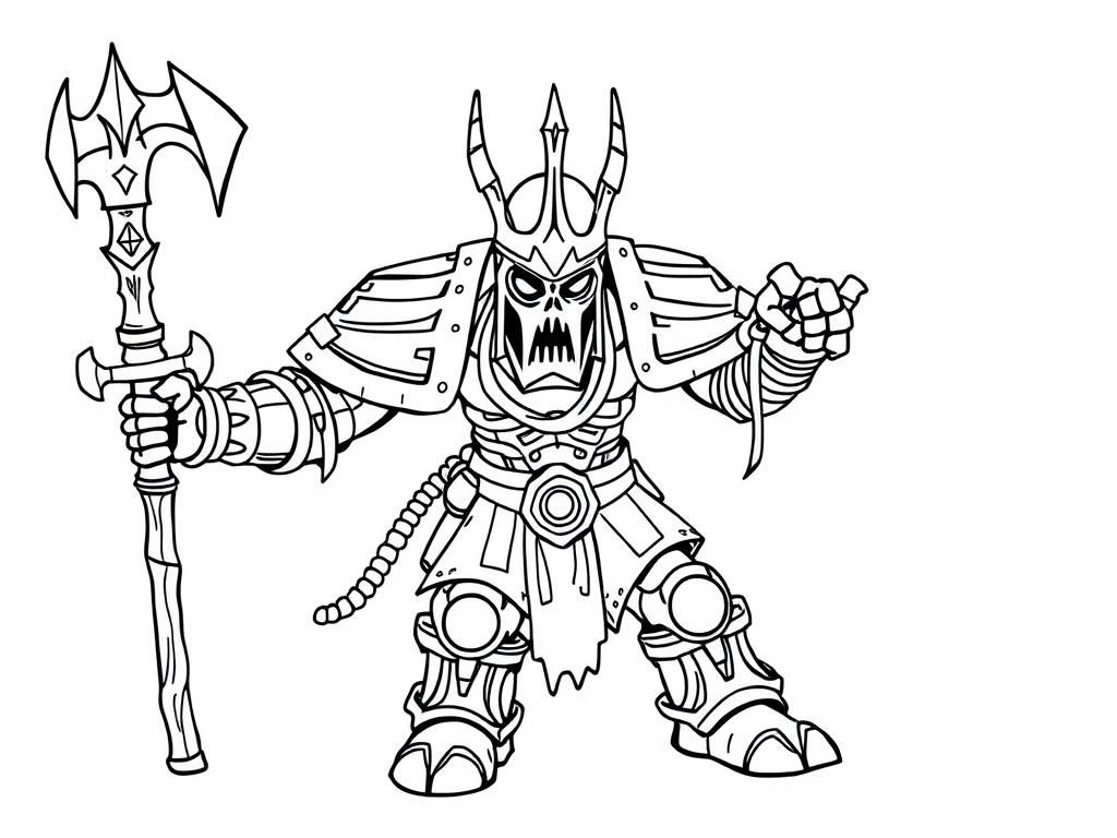 Fantasy Warrior Coloring Page