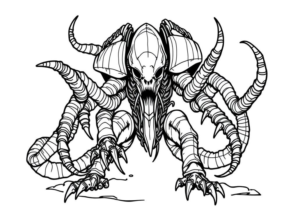 Alien Coloring Page